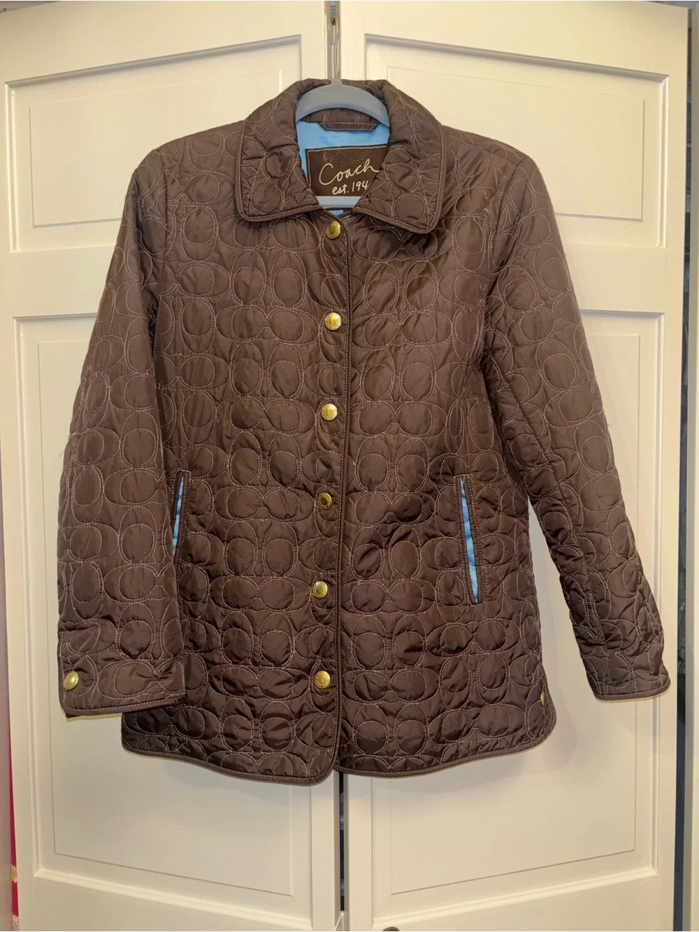 Brown Quilted Coach Jacket
